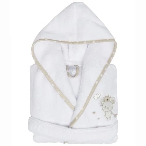 Sensei Maison Capes De Bain Bébé Et Peignoirs Enfant Peignoir Enfant En Coton Peigné Blanc 04 Ans 4 Sensei Maison Capes De Bain Bébé Et Peignoirs Enfant Peignoir Enfant En Coton Peigné Blanc 04 Ans – Image 2
