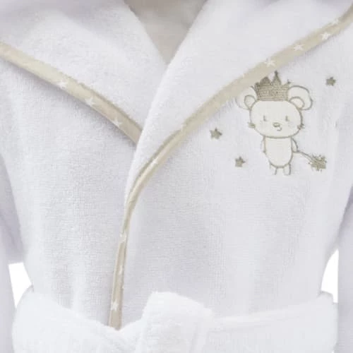Sensei Maison Capes De Bain Bébé Et Peignoirs Enfant Peignoir Enfant En Coton Peigné Blanc 04 Ans 5 Sensei Maison Capes De Bain Bébé Et Peignoirs Enfant Peignoir Enfant En Coton Peigné Blanc 04 Ans – Image 3