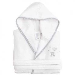 Sensei Maison Capes De Bain Bébé Et Peignoirs Enfant Peignoir Enfant En Coton Peigné Blanc 06 Ans