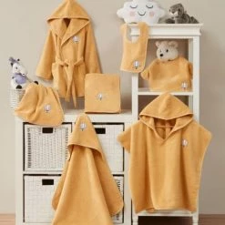 Sensei Maison Capes De Bain Bébé Et Peignoirs Enfant Peignoir Enfant En Coton Peigné Miel 06 Ans -Couvertures bébé et enfant Soldes peignoir enfant en coton peigne miel 06 ans 4