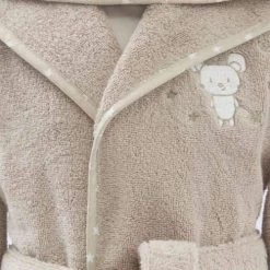 Sensei Maison Capes De Bain Bébé Et Peignoirs Enfant Peignoir Enfant En Coton Peigné Sable 06 Ans -Couvertures bébé et enfant Soldes peignoir enfant en coton peigne sable 06 ans 2