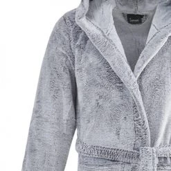 Sensei Maison Capes De Bain Bébé Et Peignoirs Enfant Peignoir Enfant Junior Polaire Anthracite 08/10 Ans -Couvertures bébé et enfant Soldes peignoir enfant junior polaire anthracite 08 10 ans 2