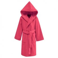 Sensei Maison Capes De Bain Bébé Et Peignoirs Enfant Peignoir Enfant Velours à Capuche Fushia 02 Ans