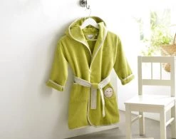 Becquet Capes De Bain Bébé Et Peignoirs Enfant Peignoir Enfant Vert 4 Ans En Coton -Couvertures bébé et enfant Soldes peignoir enfant vert 4 ans en coton 1