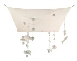 Lorena Canals Ciels De Lit Pendentif Océan En Coton Bleu Et Blanc 100x120 -Couvertures bébé et enfant Soldes pendentif ocean en coton bleu et blanc 100x120 5