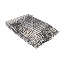 Sensei Maison Capes De Bain Bébé Et Peignoirs Enfant Plaid à Franges Anthracite 130x170 Cm -Couvertures bébé et enfant Soldes plaid a franges anthracite 130x170 cm 3