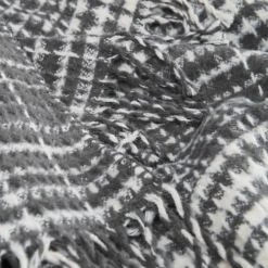 Sensei Maison Capes De Bain Bébé Et Peignoirs Enfant Plaid à Franges Anthracite 130x170 Cm -Couvertures bébé et enfant Soldes plaid a franges anthracite 130x170 cm 4