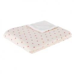 Maisons Du Monde Couvertures Bébé Et Enfant Plaid à Motifs Cœurs En Gaze De Coton OEKO-TEX® Ecru 75x100