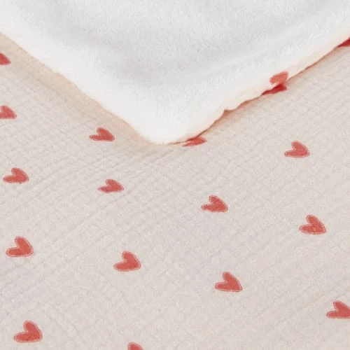 Maisons Du Monde Couvertures Bébé Et Enfant Plaid à Motifs Cœurs En Gaze De Coton OEKO-TEX® Ecru 75x100 4 Maisons Du Monde Couvertures Bébé Et Enfant Plaid à Motifs Cœurs En Gaze De Coton OEKO-TEX® Ecru 75x100 – Image 2