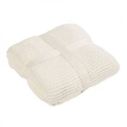 Maisons Du Monde Couvertures Bébé Et Enfant Plaid Bébé écru 77x77 -Couvertures bébé et enfant Soldes plaid bebe ecru 77x77 1000 12 34 181623 8