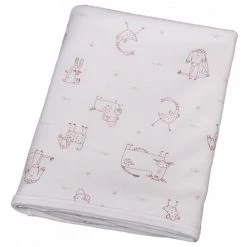 Blanc Avenue Bébé Couvertures Bébé Et Enfant Plaid En Jersey 75x100 Cm Rose