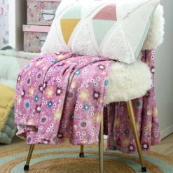Home Maison Couvertures Bébé Et Enfant Plaid En Polaire Lena Polyester Multicolore 160 X 130