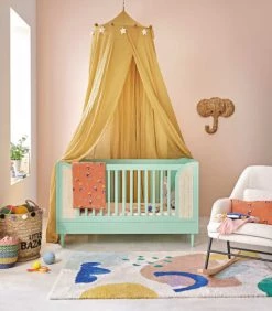 Maisons Du Monde Couvertures Bébé Et Enfant Plaid Orange à Motifs Tropicaux En Gaze De Coton 130x170 -Couvertures bébé et enfant Soldes plaid orange a motifs tropicaux en gaze de coton 130x170 1000 12 31 226146 3