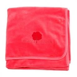 Eveil Et Nature Couvertures Bébé Et Enfant Plaid Velours 75x100 Cm Coton Bio Corail
