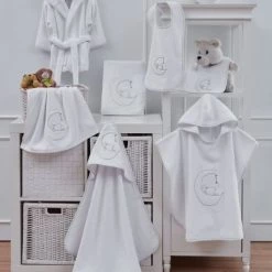 Sensei Maison Capes De Bain Bébé Et Peignoirs Enfant Poncho De Bain Enfant Blanc Taille Unique -Couvertures bébé et enfant Soldes poncho de bain enfant blanc taille unique 2