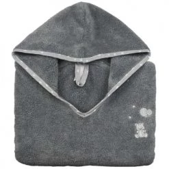 Sensei Maison Capes De Bain Bébé Et Peignoirs Enfant Poncho De Bain Enfant En Coton Peigné Galet Taille Unique (4 - 8 Ans)