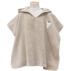 Sensei Maison Capes De Bain Bébé Et Peignoirs Enfant Poncho De Bain Enfant En Coton Peigné Sable Taille Unique (4 - 8 Ans)