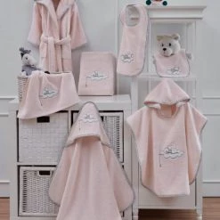Sensei Maison Capes De Bain Bébé Et Peignoirs Enfant Poncho De Bain Enfant Rose Taille Unique -Couvertures bébé et enfant Soldes poncho de bain enfant rose taille unique 2