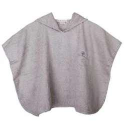Eveil Et Nature Capes De Bain Bébé Et Peignoirs Enfant Poncho Eponge 0/24 Mois Coton Bio Gris