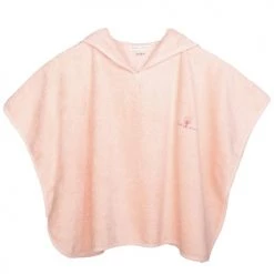 Eveil Et Nature Capes De Bain Bébé Et Peignoirs Enfant Poncho Eponge 0/24 Mois Coton Bio Pêche