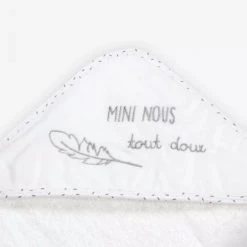 Kinousses Capes De Bain Bébé Et Peignoirs Enfant Set De Bain Bébé Blanc Éponge -Couvertures bébé et enfant Soldes set de bain bebe blanc eponge 2