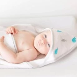 Kinousses Capes De Bain Bébé Et Peignoirs Enfant Set De Bain Bébé Blanc Éponge -Couvertures bébé et enfant Soldes set de bain bebe blanc eponge 24