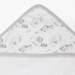 Kinousses Capes De Bain Bébé Et Peignoirs Enfant Set De Bain Bébé Gris Éponge -Couvertures bébé et enfant Soldes set de bain bebe gris eponge 1