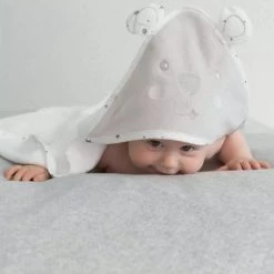 Kinousses Capes De Bain Bébé Et Peignoirs Enfant Set De Bain Bébé Gris Éponge -Couvertures bébé et enfant Soldes set de bain bebe gris eponge 11