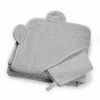 Kinousses Capes De Bain Bébé Et Peignoirs Enfant Set De Bain Bébé Gris Éponge -Couvertures bébé et enfant Soldes set de bain bebe gris eponge 12