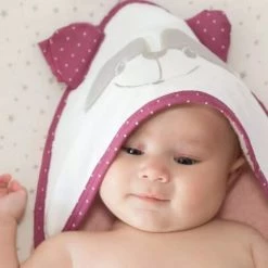 Kinousses Capes De Bain Bébé Et Peignoirs Enfant Set De Bain Bébé Rose Éponge -Couvertures bébé et enfant Soldes set de bain bebe rose eponge 6