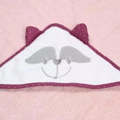 Kinousses Capes De Bain Bébé Et Peignoirs Enfant Set De Bain Bébé Rose Éponge -Couvertures bébé et enfant Soldes set de bain bebe rose eponge 7