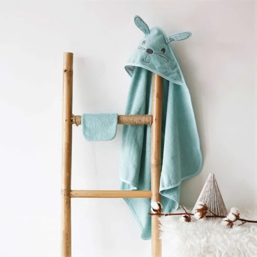 Kinousses Capes De Bain Bébé Et Peignoirs Enfant Set De Bain Bébé Vert D'eau Éponge 7 Kinousses Capes De Bain Bébé Et Peignoirs Enfant Set De Bain Bébé Vert D'eau Éponge – Image 5