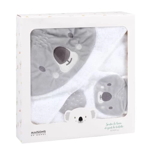 Maisons Du Monde Capes De Bain Bébé Et Peignoirs Enfant Sortie De Bain Bébé En Coton Blanc Et Gris 100x100 5 Maisons Du Monde Capes De Bain Bébé Et Peignoirs Enfant Sortie De Bain Bébé En Coton Blanc Et Gris 100x100 – Image 3