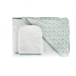 Maisons Du Monde Capes De Bain Bébé Et Peignoirs Enfant Sortie De Bain Bébé En Coton Blanc, Vert, Bleu Et Orange, Oeko-Tex® 80x80