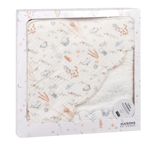 Maisons Du Monde Capes De Bain Bébé Et Peignoirs Enfant Sortie De Bain Bébé En éponge écrue Avec Capuche En Gaze De Coton Imprimée 7 Maisons Du Monde Capes De Bain Bébé Et Peignoirs Enfant Sortie De Bain Bébé En éponge écrue Avec Capuche En Gaze De Coton Imprimée – Image 5