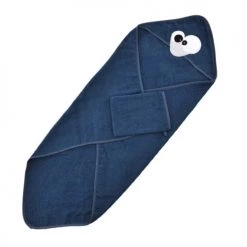 Home Maison Capes De Bain Bébé Et Peignoirs Enfant Sortie De Bain Et Gant Enfant Pingou Coton Bleu 75x75