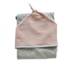 Chouchouette Capes De Bain Bébé Et Peignoirs Enfant Sortie De Bain Gaze De Coton Vieux Rose